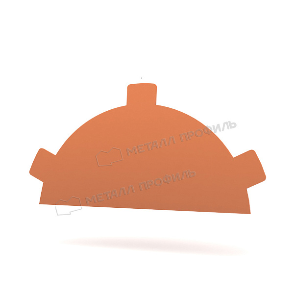 Заглушка конька круглого простая NormanMP (ПЭ-01-8004-0.5) купить в Гагре, по цене 365 ₽.