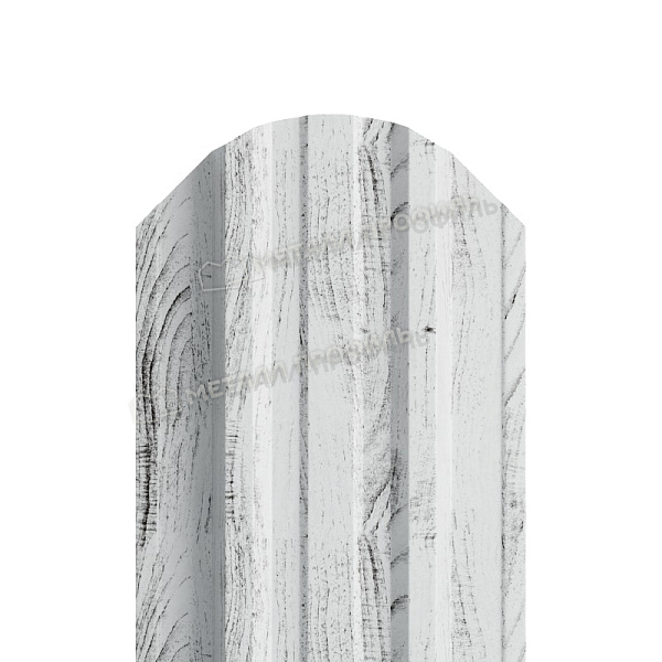 Штакетник металлический МЕТАЛЛ ПРОФИЛЬ TRAPEZE-O 16,5х118 (ECOSTEEL_MA-01-Беленый Дуб-0.5), цена 195.65 ₽: заказать в Гагре.